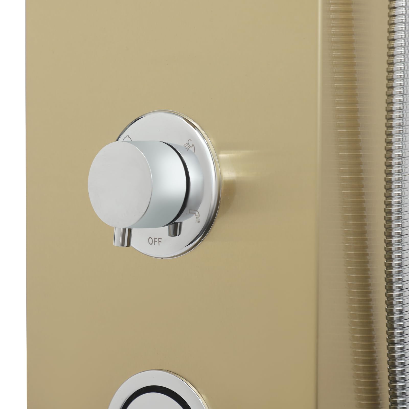 Panel de ducha sin grifería, columna de ducha LED con 3 funciones, ducha de lluvia, ducha de masaje, ducha de mano para baño, ducha, columna de ducha de acero inoxidable, ducha de lluvia sin grifo