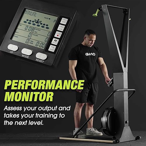 Miniatura 2 de Máquina de ejercicios de esquí, equipo de esquí GMWD para interiores, máquina aeróbica de resistencia al viento, entrenamiento de fuerza interior,