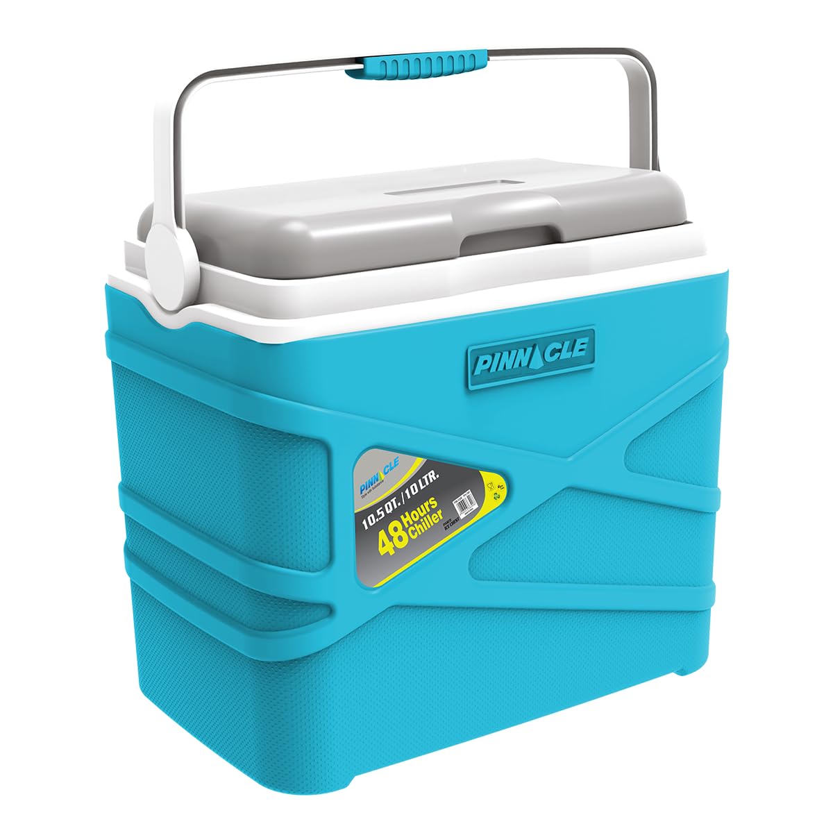 Pinnacle 10 Liter Insulated Cooler Lunch Box -Portable Camping/Picnic Hard Cooler –Coolbox Keeps Cool for 48 hrs. with Ice Retention–Heavy Duty Cooler for Beach, Grill, Travel,Tailgating,Small