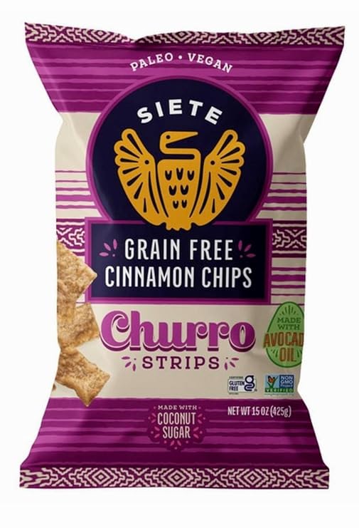 (1 PACK) Siete Grain Free Churro Strips, 15 oz