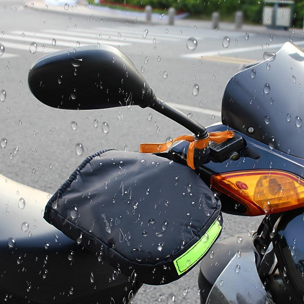 Rękawice motocyklowe Ciepłe rękawice motocyklowe z odblaskowym paskiem Wiatroszczelne Wodoodporne Ciepłe rękawice motocyklowe Kierownica kierownicy Osłona dłoni