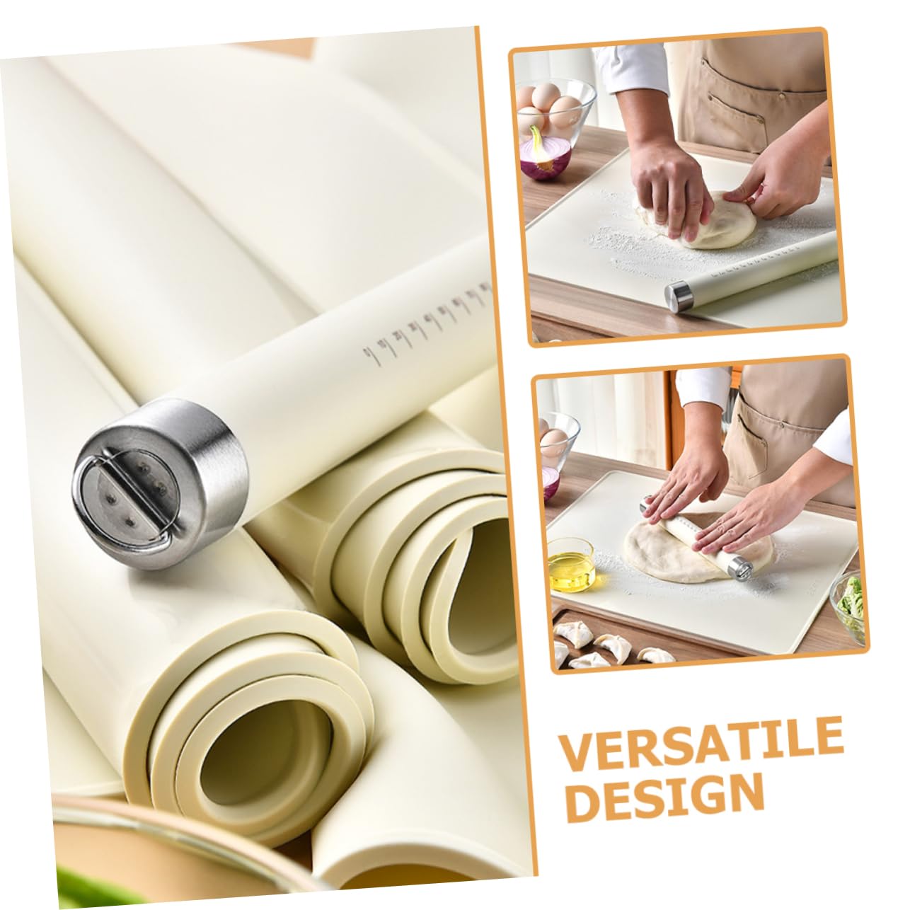 Tappetino da Pasticceria in Silicone Beige Antiscivolo
