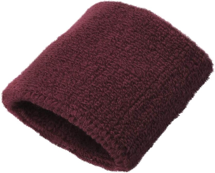 TOPTIE 100 Pieces Wrist Sweatbands Athletic Sports Cotton Wristband