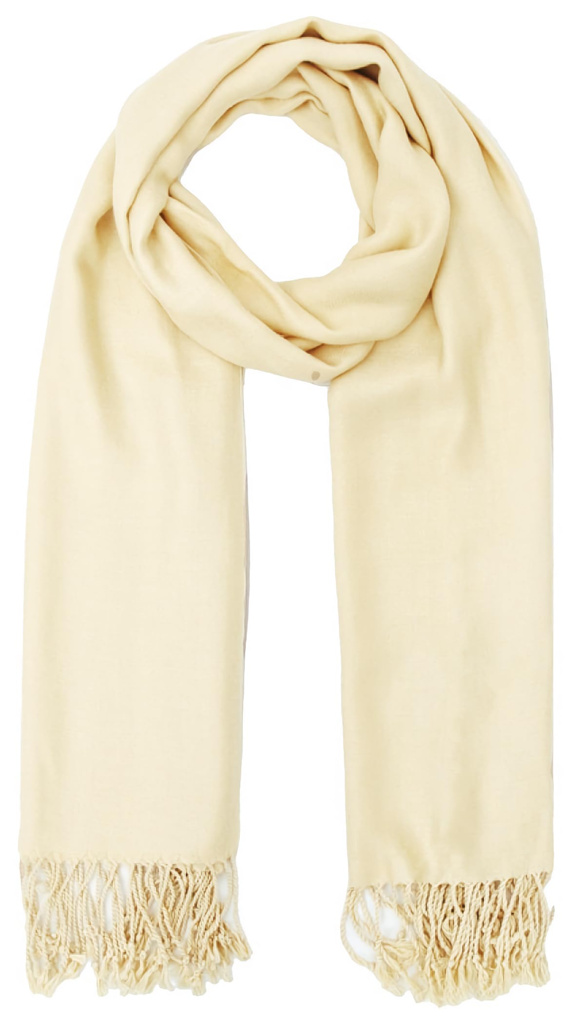 World of Shawls Super Soft Pashmina Shawl Scarf Wrap (Champagne)