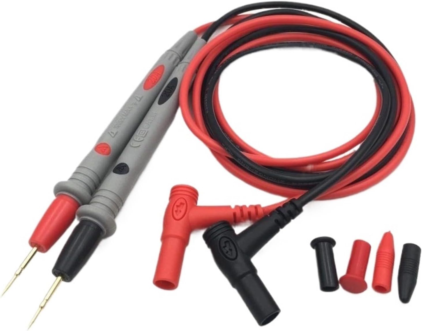 1Pair 1.2M Silicone Wire Pen Universal Probe Test Leads Pin for Digital Multimeter Voltmeter Needle Tip Multi Meter 20A 1000V