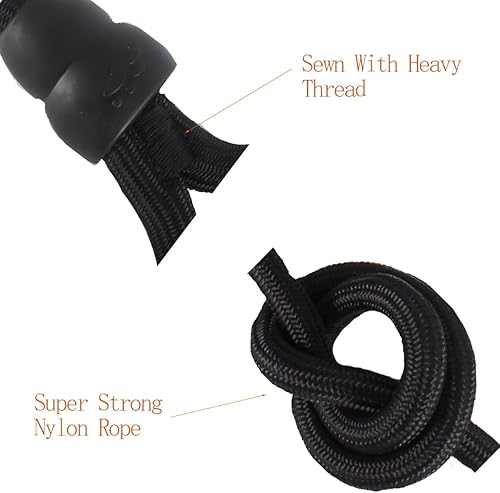 Miniatura 5 de Correa de perro de nailon duradera 3 en 1 con mango acolchado, cuerda de escalada extraíble sin enredos de 360, cuerda de tracción para mascotas,