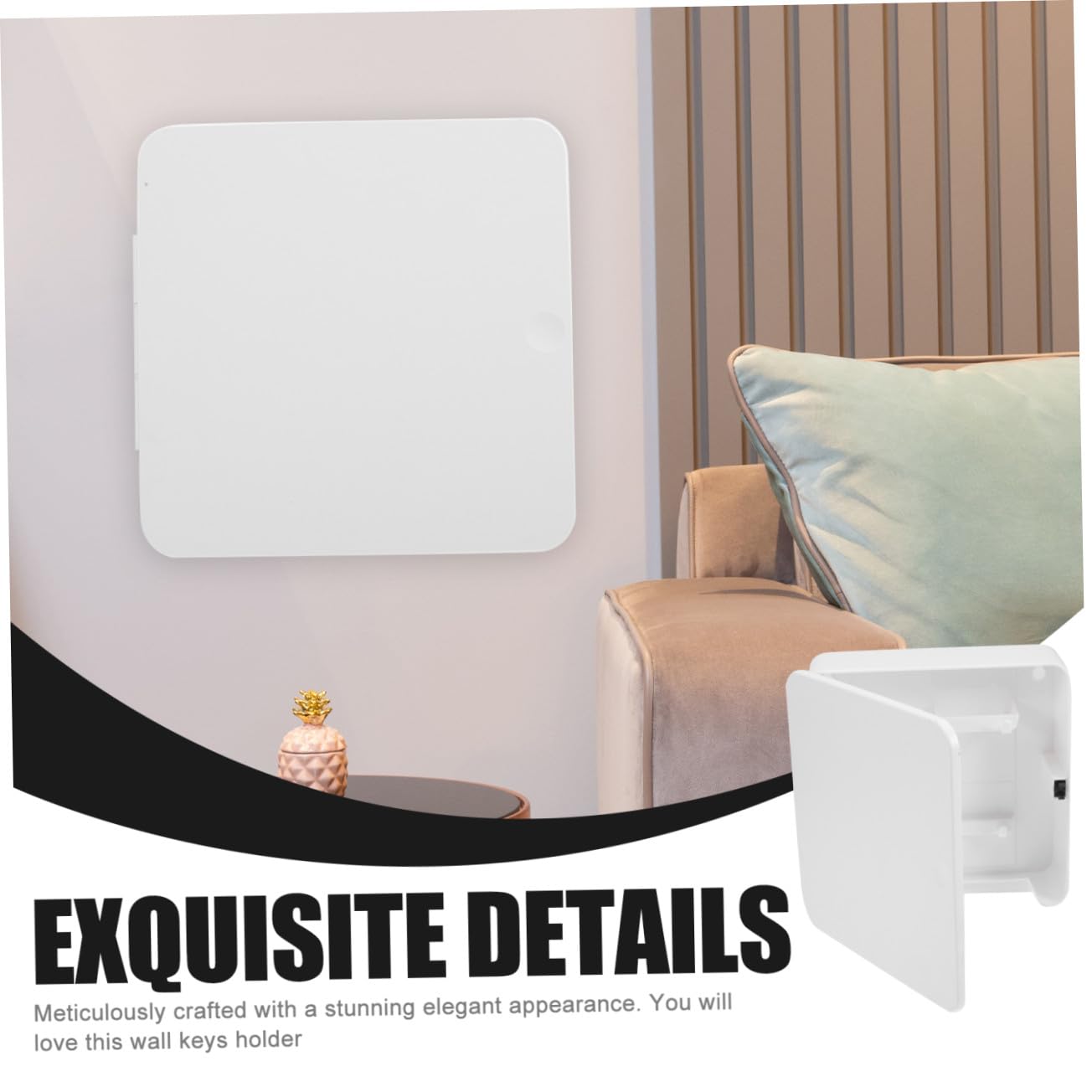 STOBAZA Portachiavi Magnetico in Plastica Bianco per Ingresso Moderno e Organizzazione di Chiavi