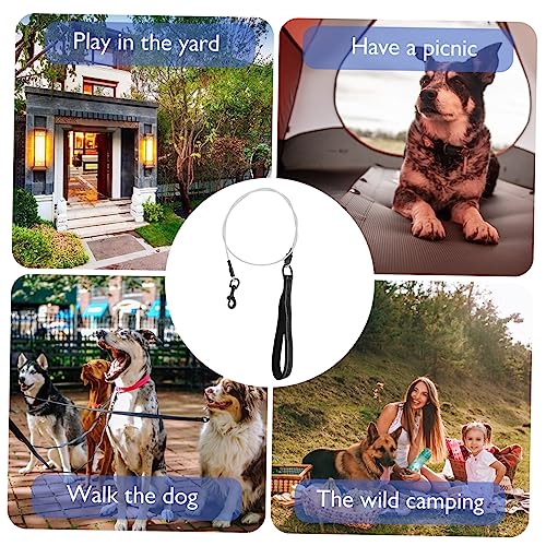 1 pç coleira para cães animais de estimação passeio seguro para cachorrinho corda de fio de aço guia