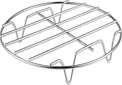 Estante de vapor instantáneo de 7 pulgadas, estante de enfriamiento redondo de acero inoxidable para hornear, apto para freidora de aire, ollas de