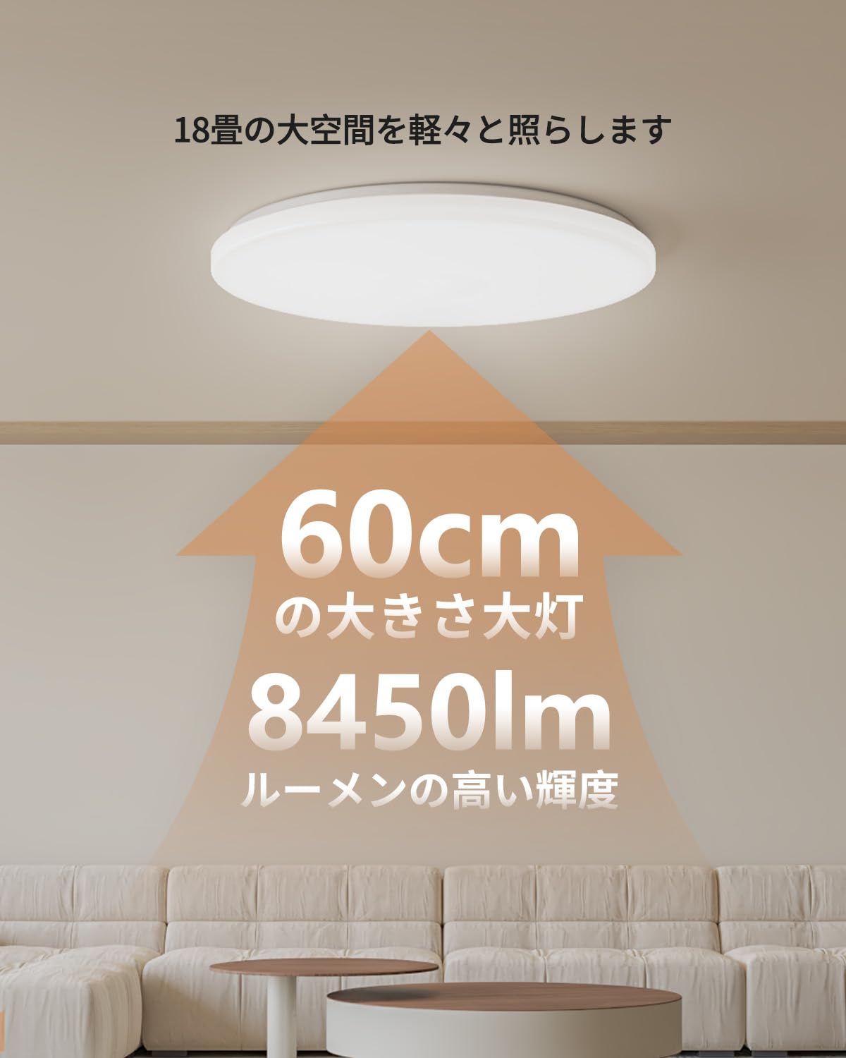 Amazon.co.jp : Coizabera LED シーリングライト 18畳 65W 8450lm 調光