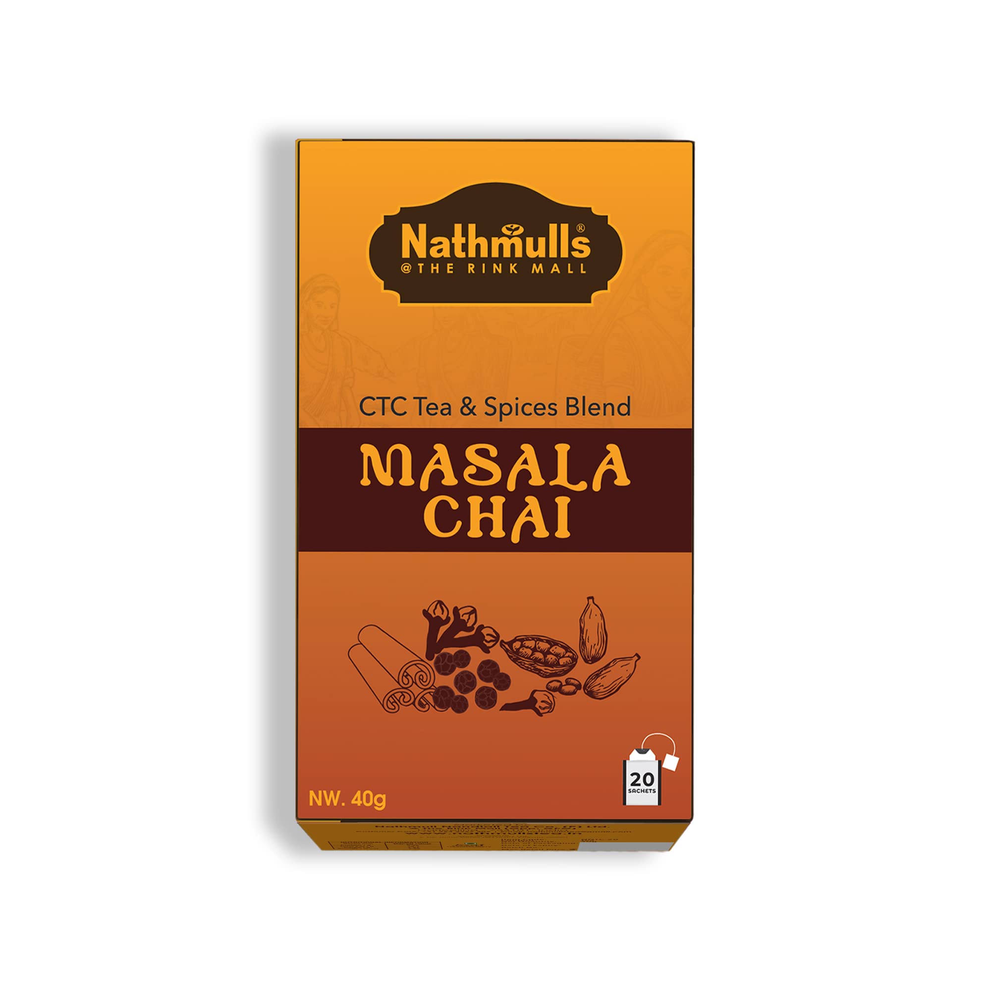 Nathmulls Healthy Masala Chai with 100% Natural Spices - 40g-20 Cups] | Masala Chai Patti | Chai Masala | Black Tea-image-22