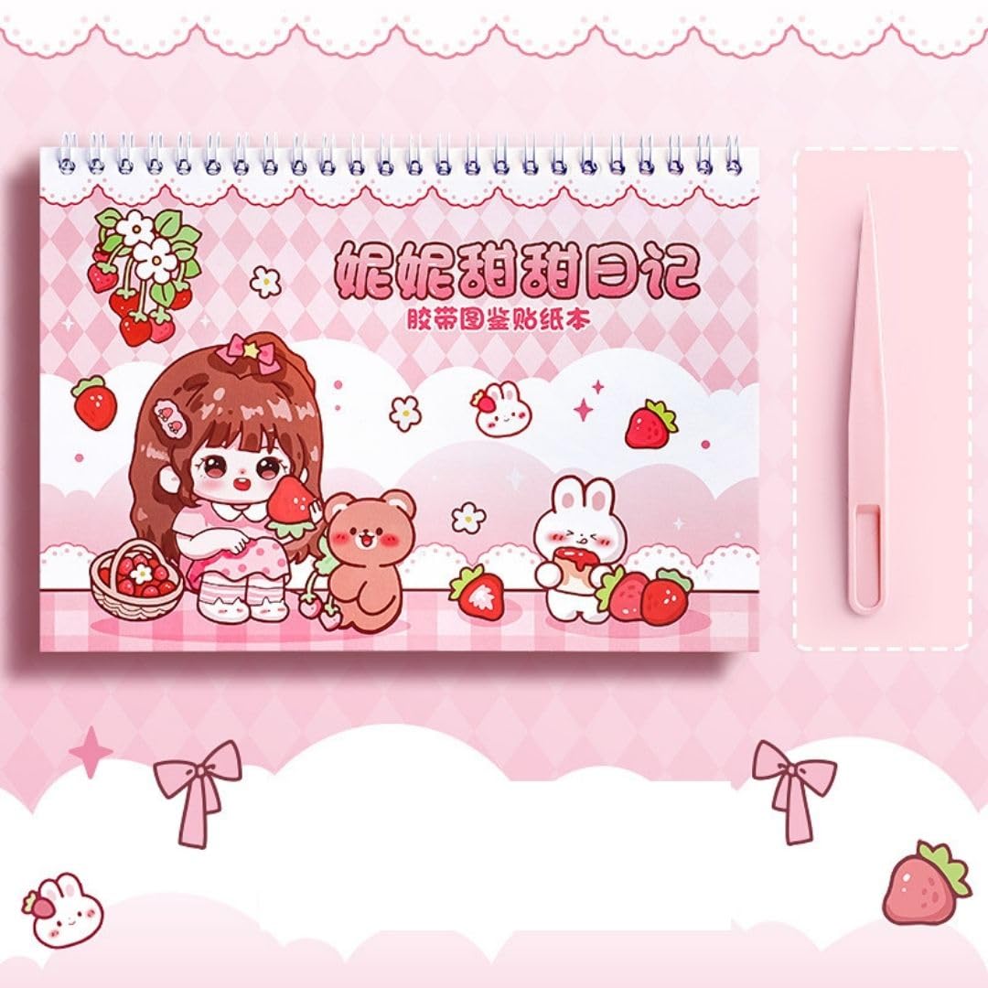 Stickers Book 1000+Stickers, Cartoon Theme Sticker for Girls for Project, Japanese Style Decorative Sticker DIY Crafts & Gifts-Cute Girls Travel-Themed Paper Stickers.(20 Sheet Book)-picture-20