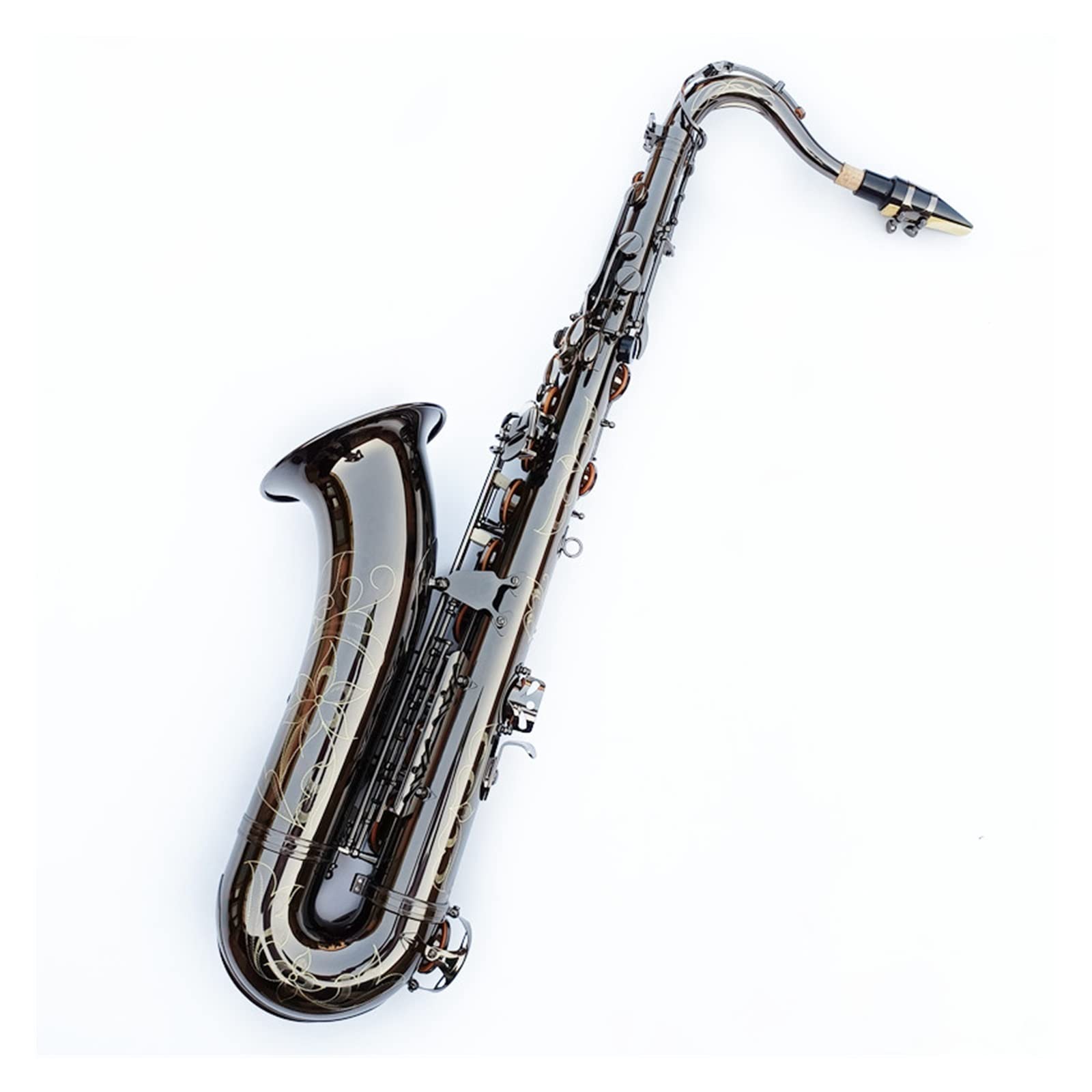 Saxofones Saxofón Tenor Instrumento Musical Profesional Tocando Saxo Tenor Boquilla con Estuche