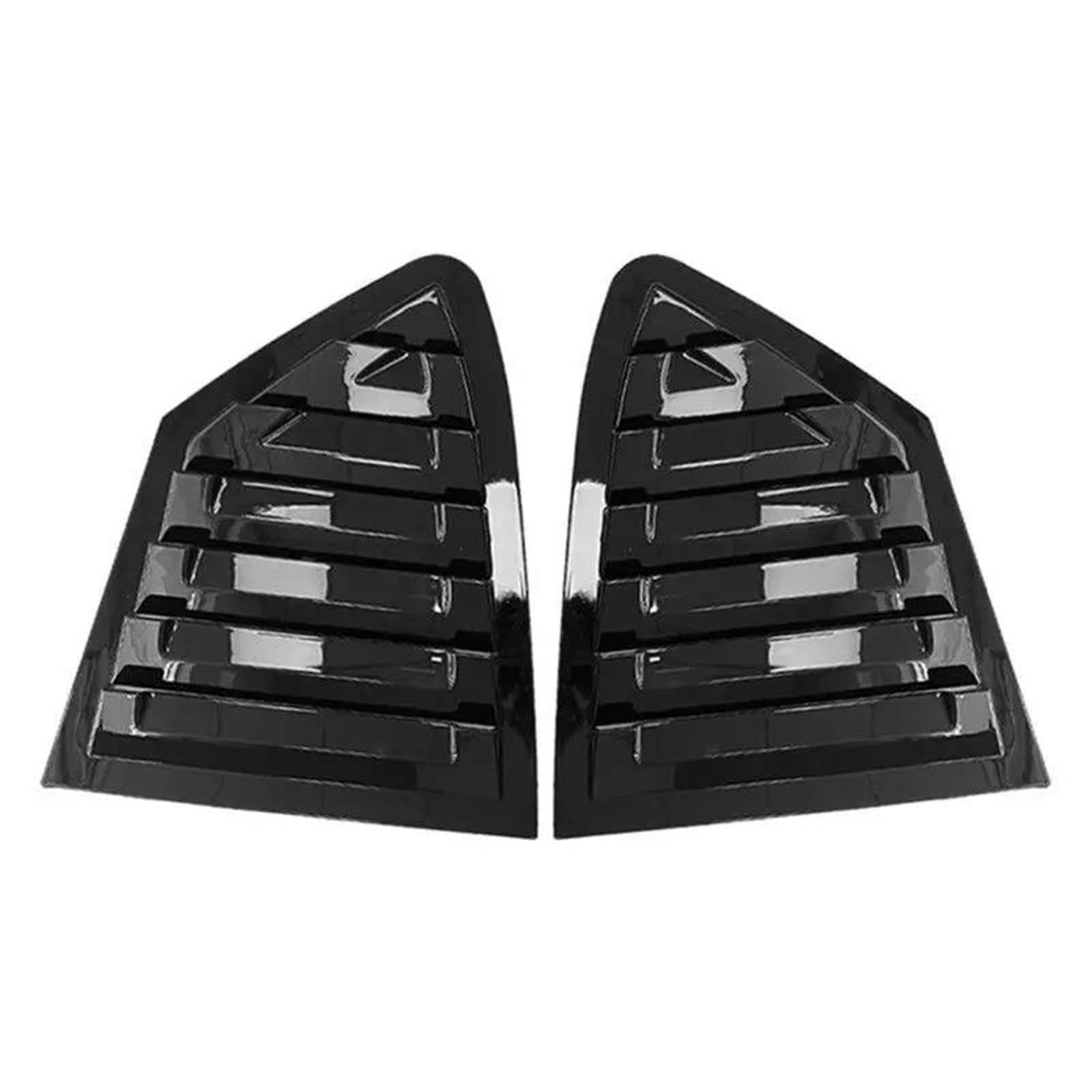 HGPVPKZAZD Car Rear Window Spoiler Tail Wing For For Focus 2019-2023 Sedan Hatchback Car Rear Louver Window Side Shutter Cover Trim Sticker Vent Scoop Rear Window Side Splitter Wing(Glossy Black)