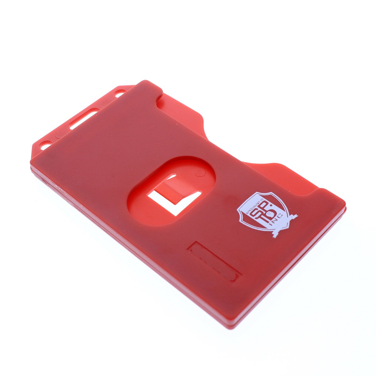 Ausweishalter für mehrere Ausweise, robust, starr, Hartplastik, Rot, 5 Stück