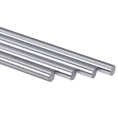 Miniatura 3 de Paquete de 10 unidades Guía de eje de varilla de movimiento lineal de 0.315 in x 7.874 in, 10 varillas de acero de 0.315 in para impresora 3D y