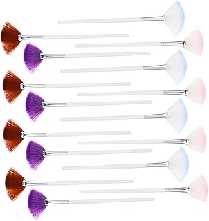 VALICLUD 16pcs Fan Makeup Brush Set Aluminum ...