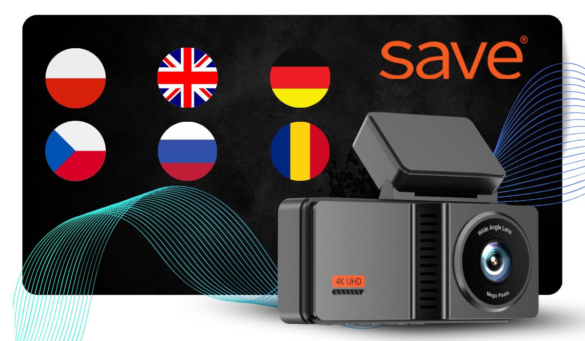 KAMERA SAMOCHODOWA WIDEOREJESTRATOR KAMERA COFANIA 4K PRZÓD 2K TYŁ MENU PL
