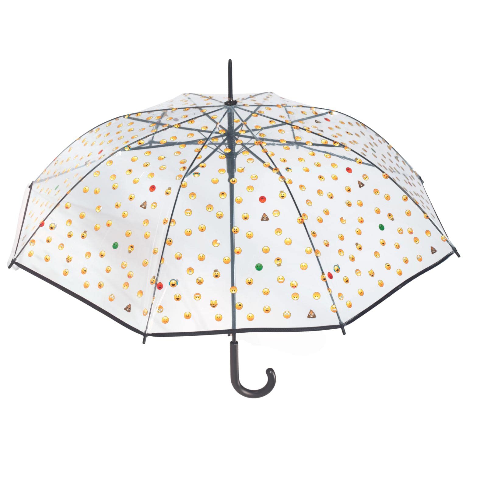happy rain Essentials Emoticons Transparent Long AC parasol 86 cm przezroczysty czerwony