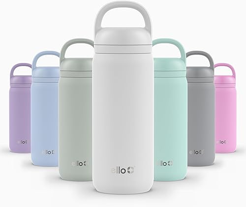Miniatura 67 de Ello Cooper Twist - Botella de agua de acero inoxidable de 32 onzas con tapa para beber, a prueba de fugas, doble pared y aislada al vacío, lazo de