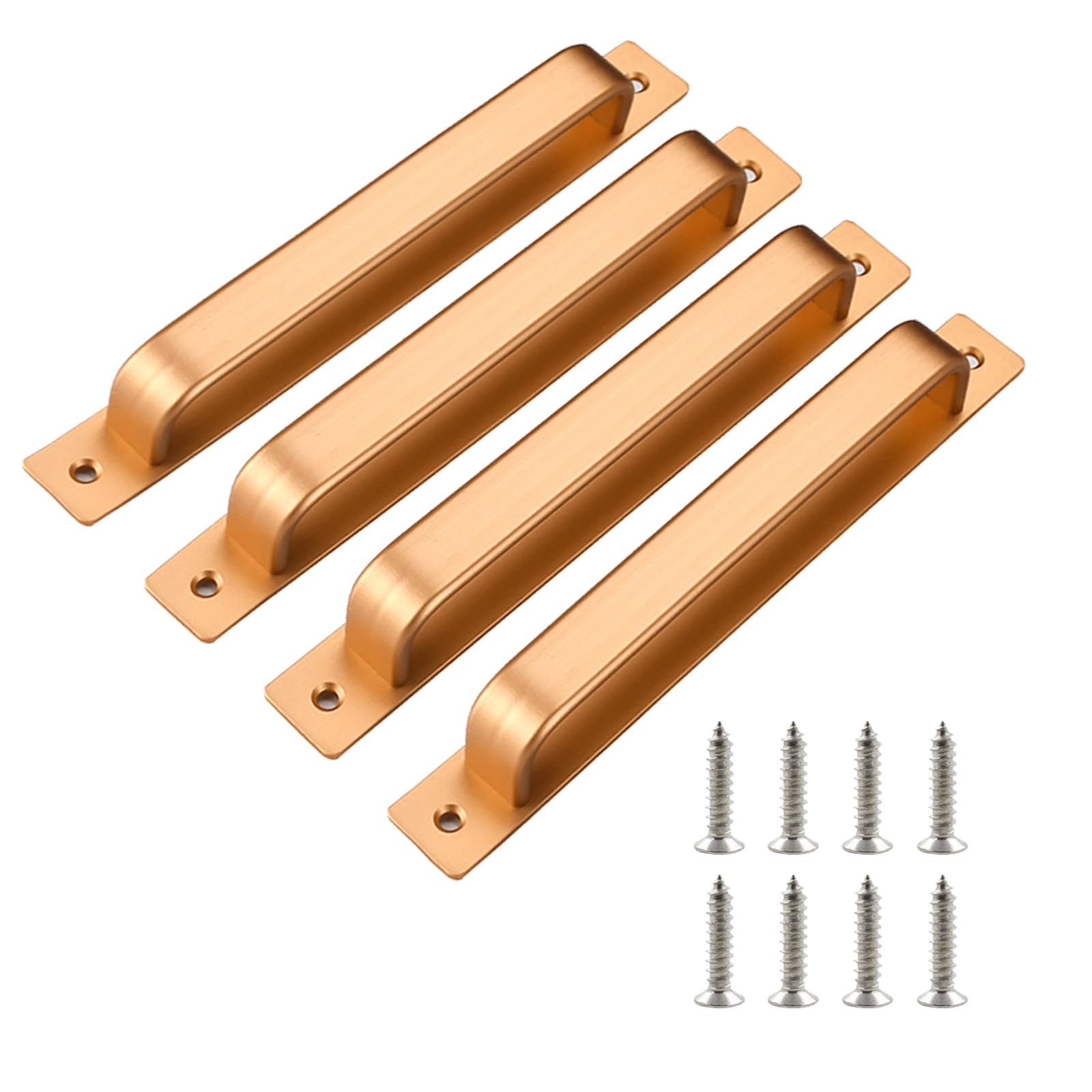 Joytey 4 Packs Door Handles Cabinet Pulls 8.35x0.98 in D Pull Handle with Screws Large Handle Pulls for Garage Gate Shed Barn Wadrobe Cupboard Doors Window Hotbed Drawer Dresser