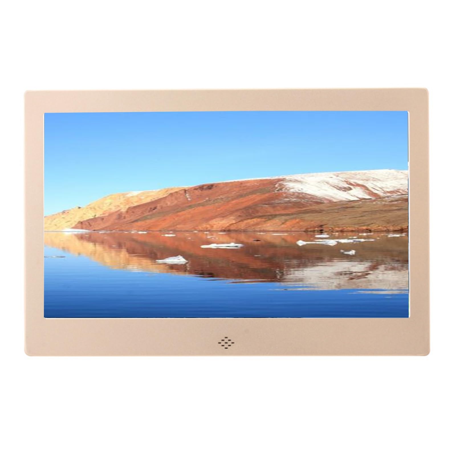 MYUYEE 17-Inch Pink And White Metal Digital Photo Frame - Multifunctional Electronic Photo Album And Advertising Player (Gold)