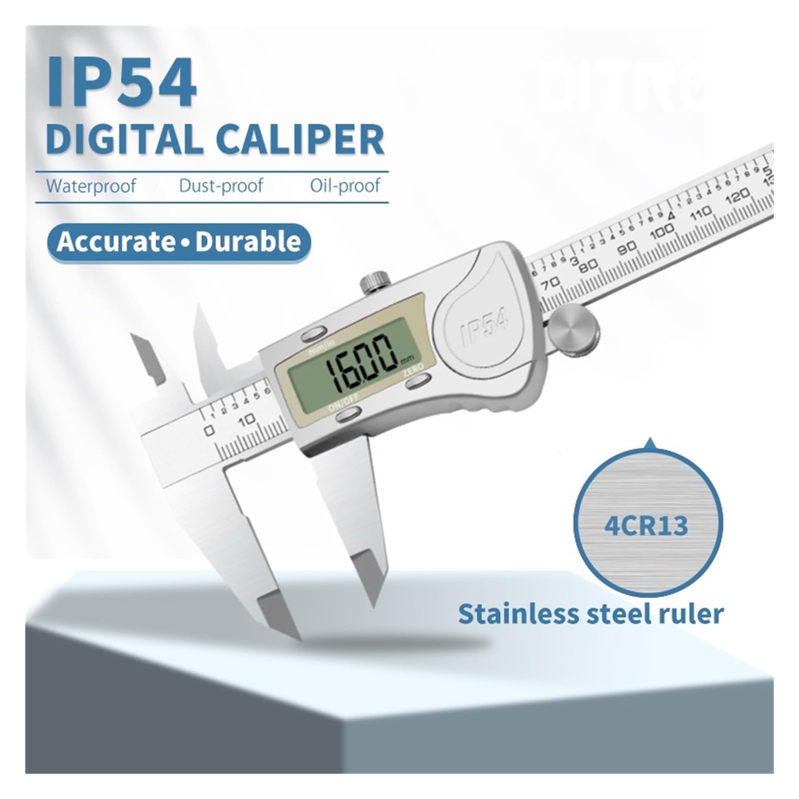 Micrómetro Calibradores Vernier digitales electrónicos de alta precisión, herramienta medición 150mm/6 pulgadas, calibrador Digital acero inoxidable resistente al agua IP 54(100mm)