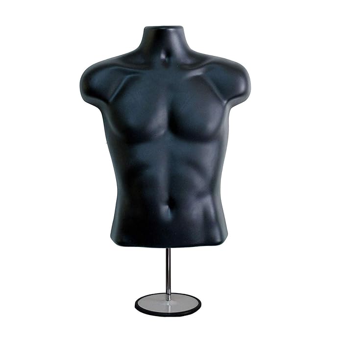 Buy Male Mannequin Torso with Stand Dress Form Tshirt Display