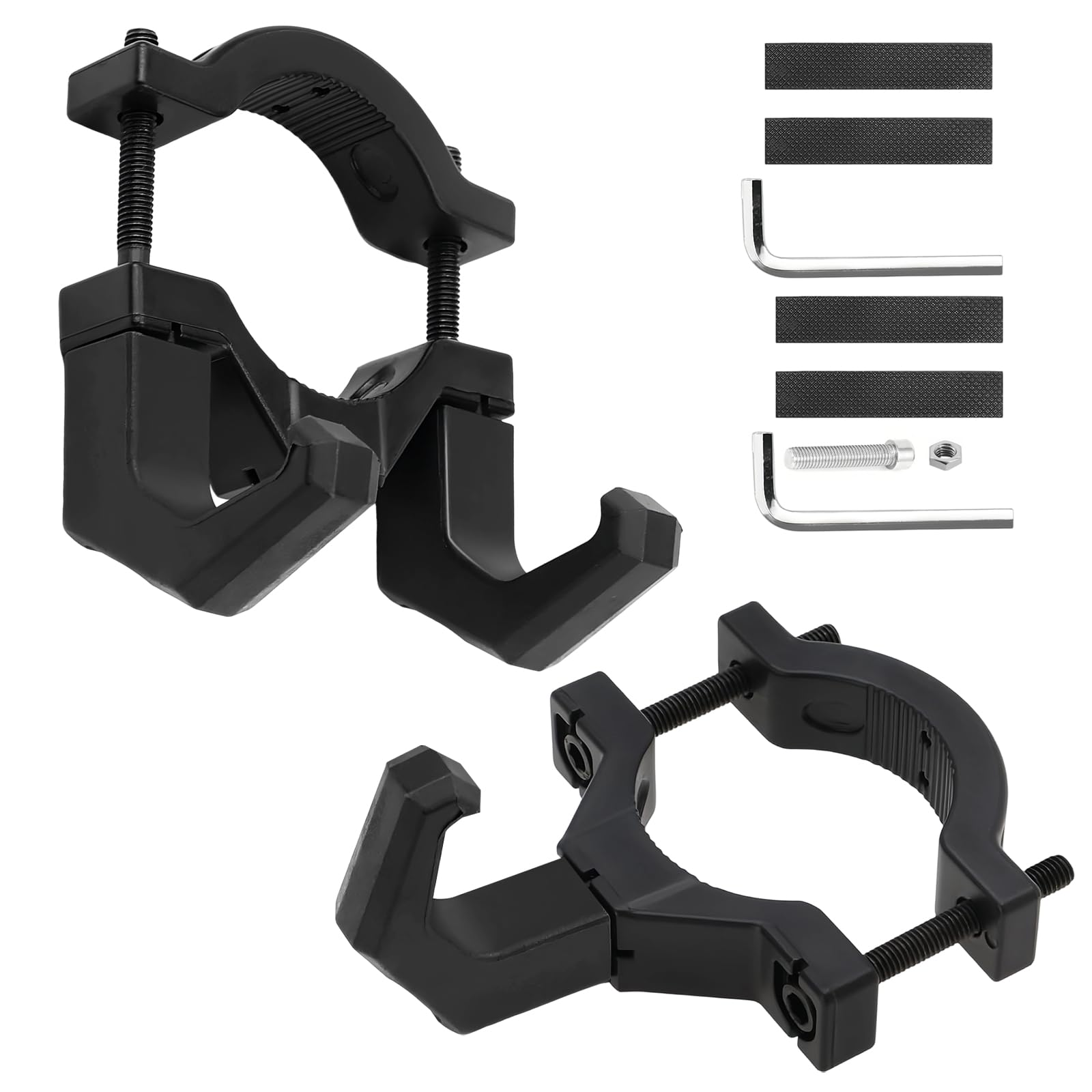 Ganchos Delanteros para E-Scooter, Gancho Simple y Doble, Abs, para Manillares 3,8-5,8 cm
