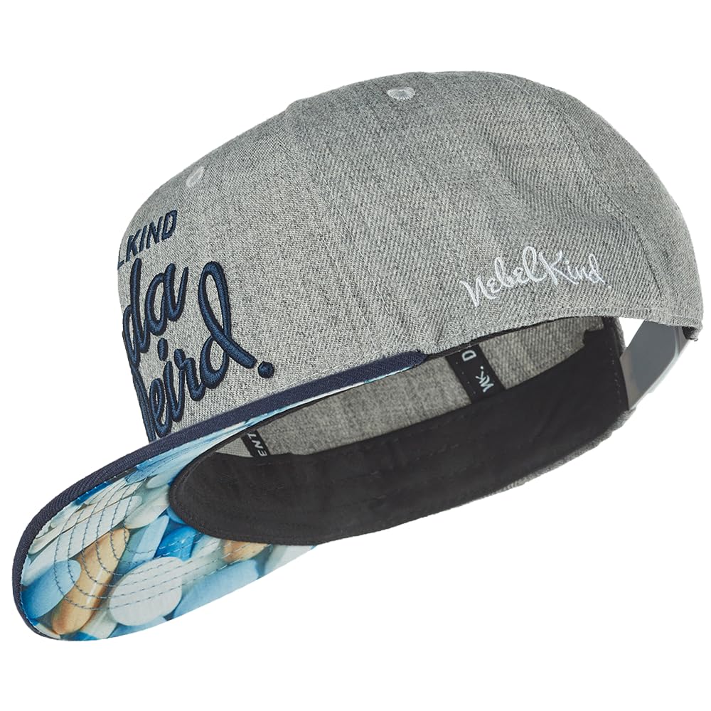 Nebelkind Casquette Snapback-Hommes Femmes The Weird Gris, Taille Unique onesize, Taille réglable, Unisexe, Style Streetwear, Casquette de Baseball avec visière Droite, Retro
