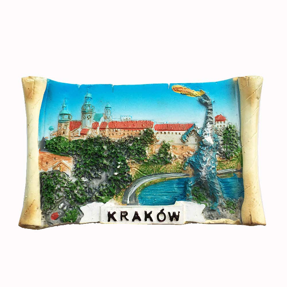 Krakow Poland 3D Fridge Magnet Souvenir Gift,Home & kitchen Decoration Magnetic Sticker Krakow Poland Refrigerator Magnet Collection