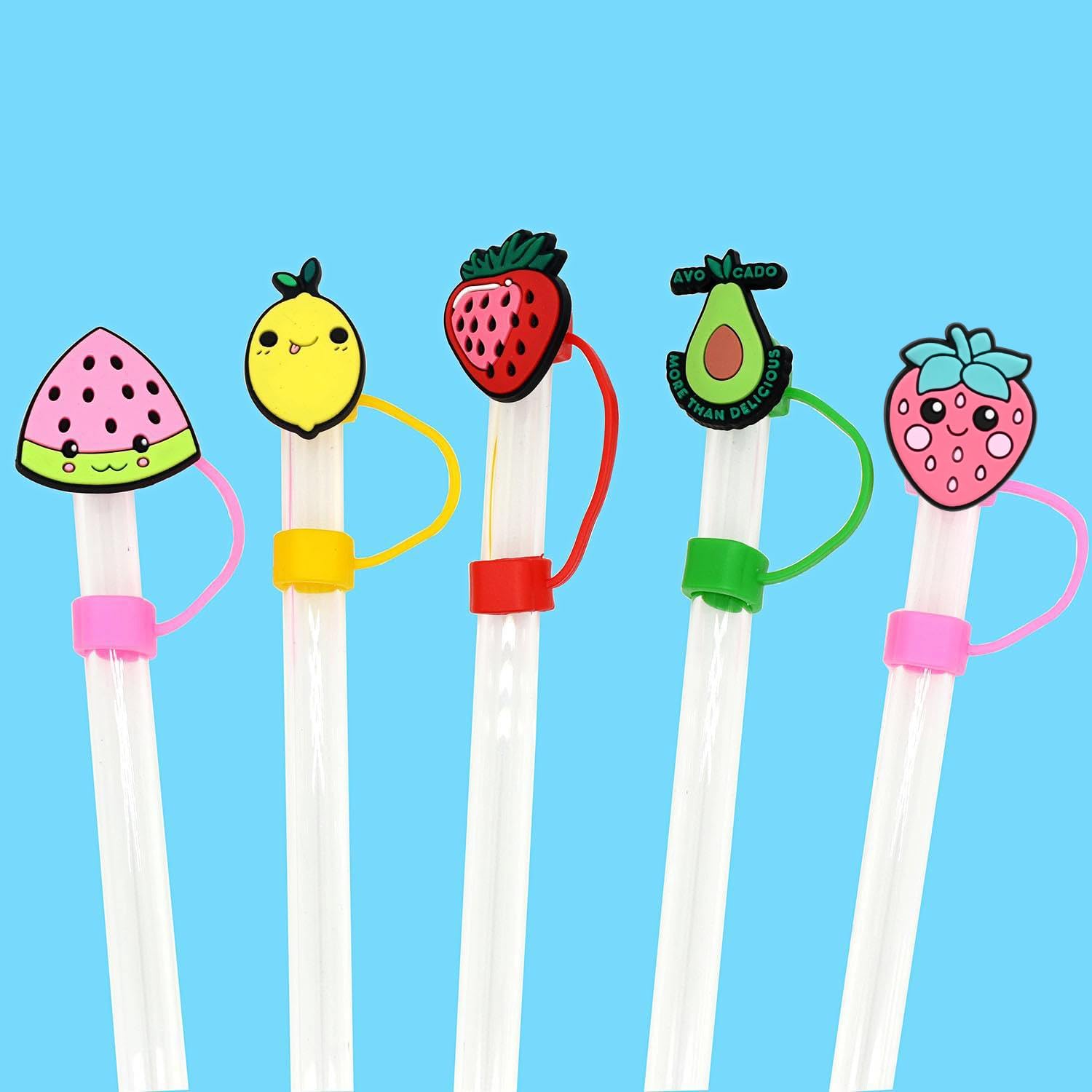 Wholesale 500PCS Random Different Straw Cover For Stanley Cup,No Repeats,Lot Cute Mixed 10MM 0.4in Straw Toppers for Small Business/School Reward/Party Favor