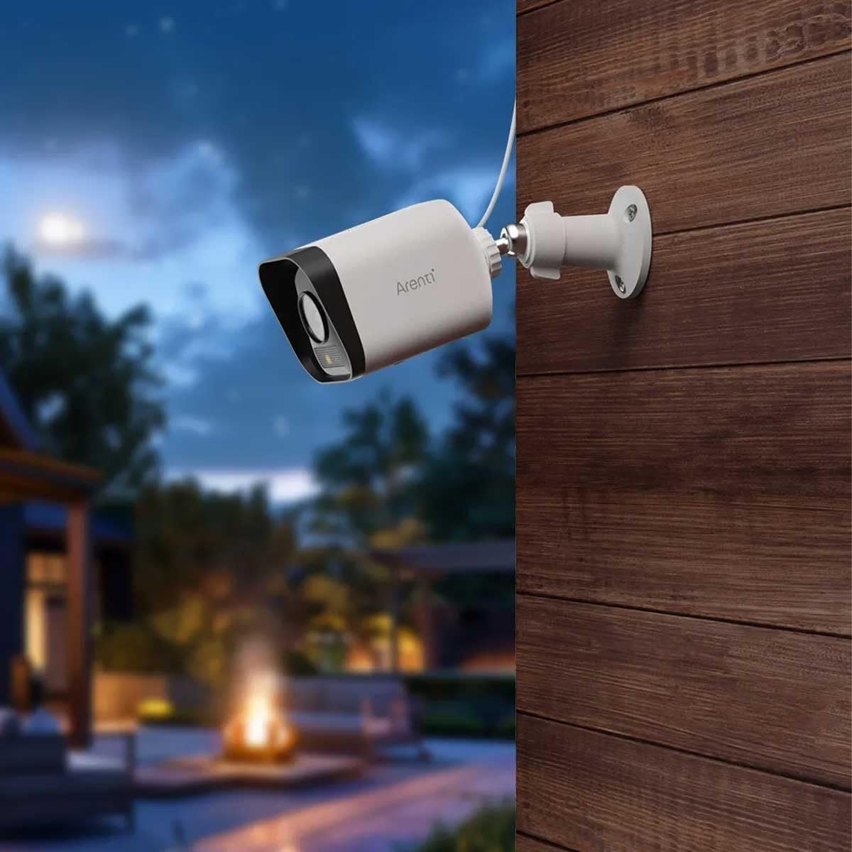 ARENTI O3 4 MP WLAN IP65 cámara de vigilancia con protección contra la Intemperie Bullet, visión Nocturna a Todo Color y Soporte Wi-Fi 6