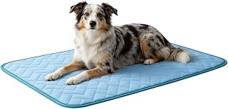 Cooling Mat For Dogs – Ice Silk Breathable Pet Cooling Pad Soft Sleeping | Washable Puppy Silk Carpet For Balcony Apartment Living Room Summer Bedroom Indoor Outdoor Backyard Conservatory Patio Garage
