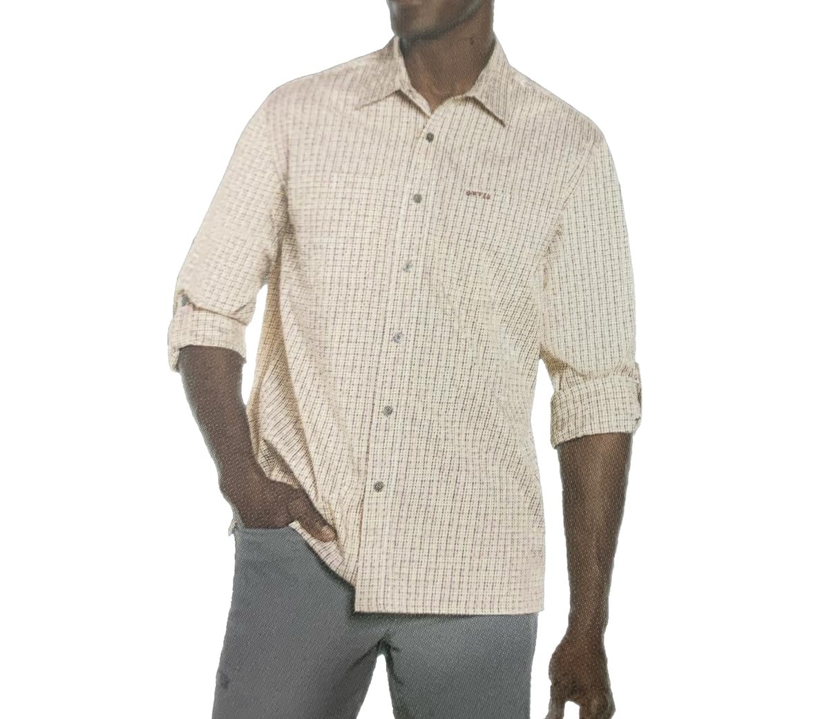 Orvis Men's UPF 30+ Quick Dry Long Sleeve Button Up Tech Shirt with Roll Tab Sleeves (Orange, Small)