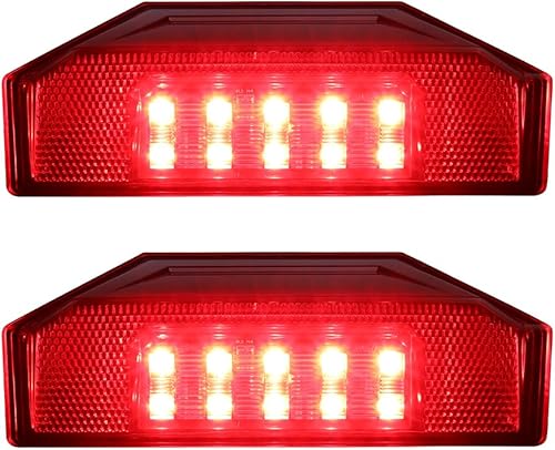 UTV - Luces traseras LED de freno, luces traseras rojas compatibles con Polaris Ranger 900 XP 1000 570, tamaño completo, 4000G 4000D, Brutus