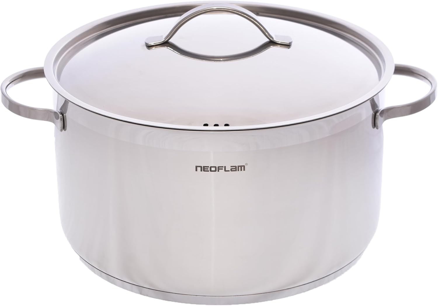 Neoflam Professional Stainless Steel Pot, Kitchen Cookware, Induction Pot with Impactbonded
