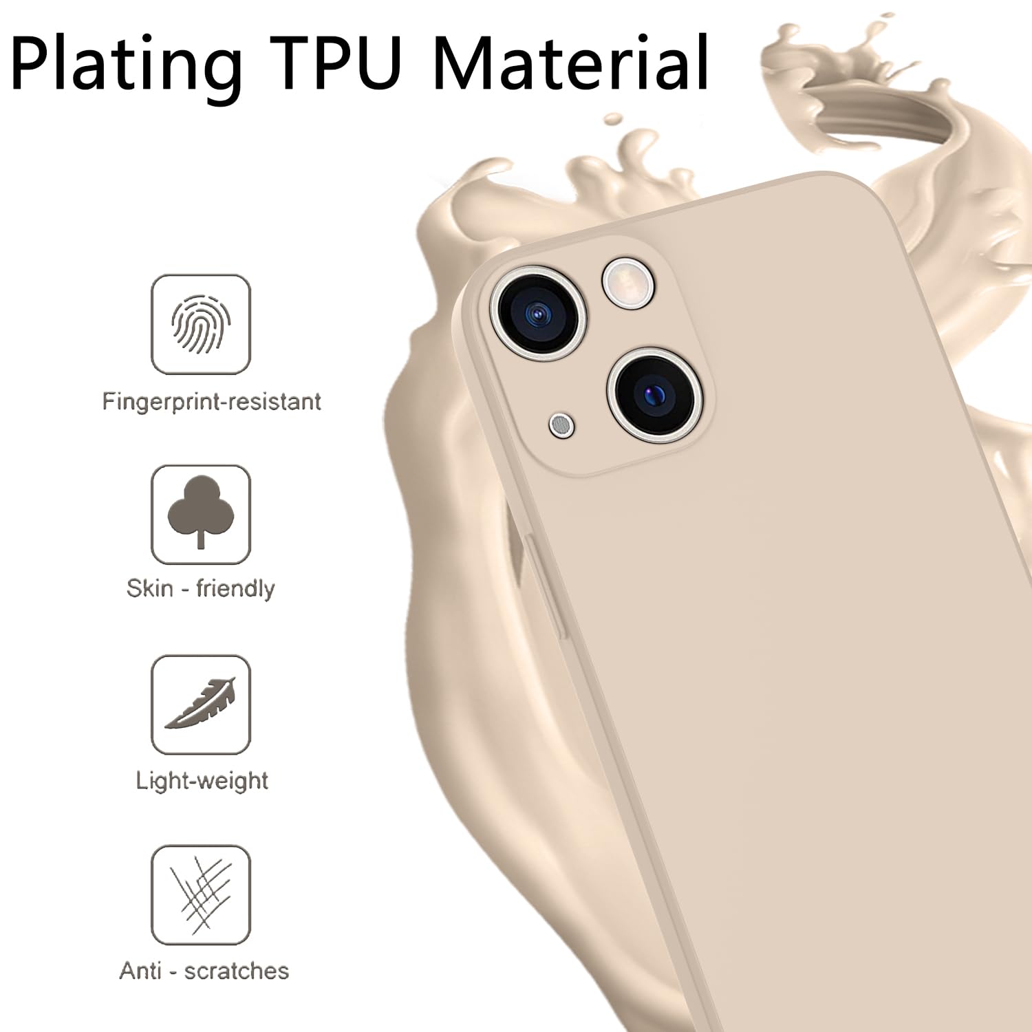 KPPIT Compatible with iPhone 14 Plus case,Silicone Case,Ultra Slim Soft Gel Anti-Scratch,Microfiber Lining,Rubber Shockproof Case Cover iPhone 14 Plus 6.7 inch - Image 3
