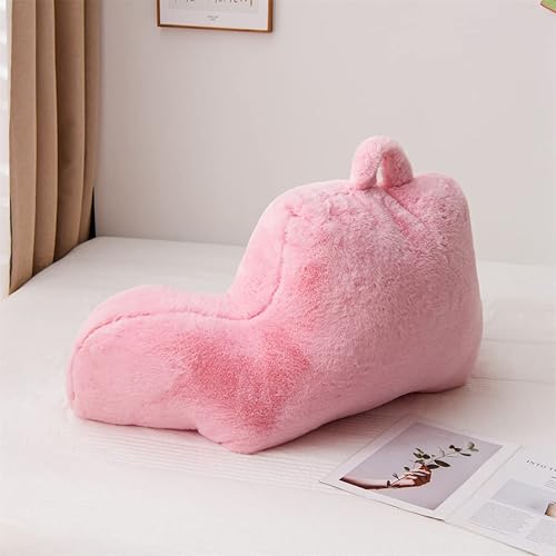 Miniatura 3 de Holawakaka Almohada grande de piel sintética con brazos, almohadas de lectura de piel de conejo perfectas para adultos, hombres, mujeres, brazos,