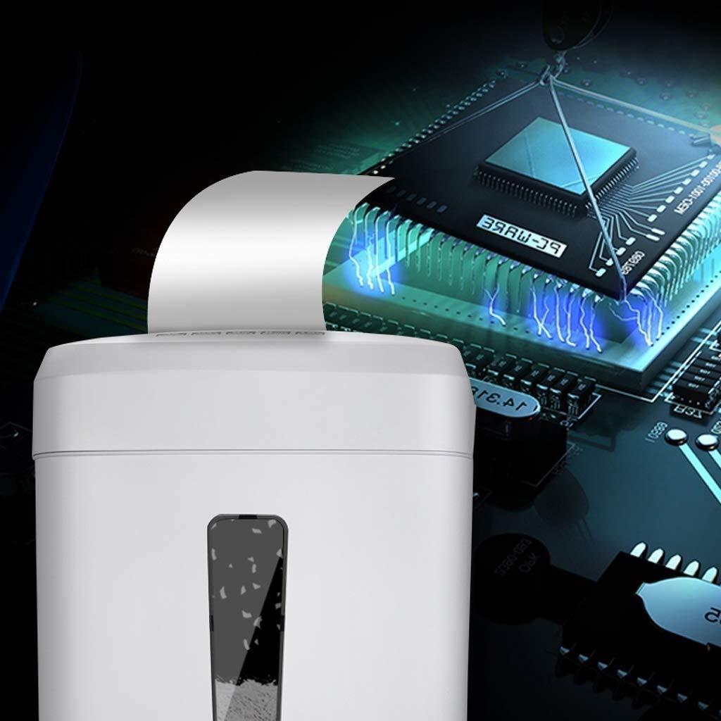 Shredder de Alta Seguridad Micro-Cut Trituradora de Papel, Cesta Retirada de Residuos, con Grandes Ventanas Transparente