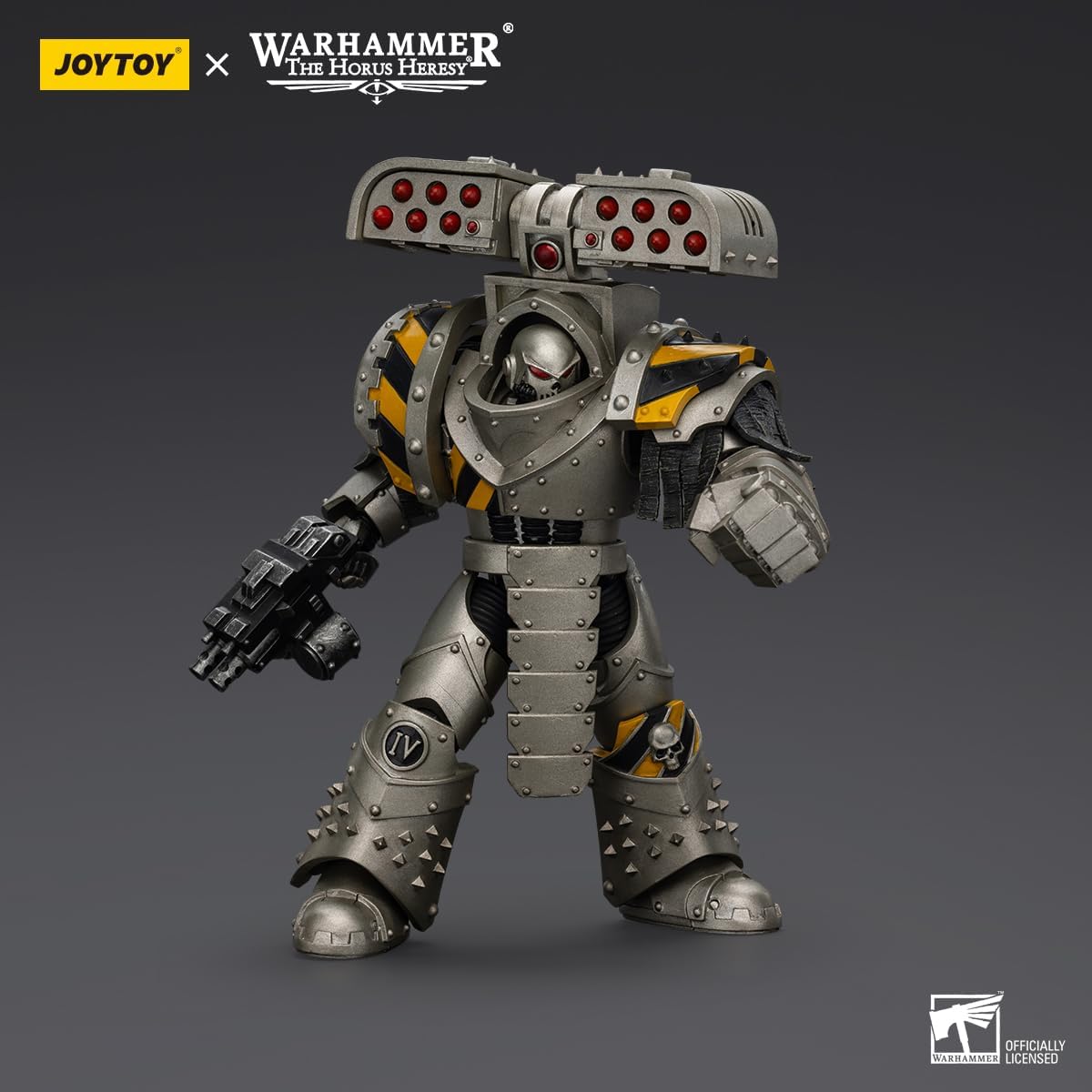 JOYTOY 1/18 Action Figures - Warhammer The Horus Heresy Iron Warriors Tyrant Siege Terminator with Rocket Launcher - 5‘’,Highly Posable Collectible Model Ages 15+
