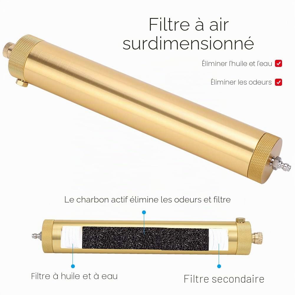 Filtre à air, Filtre à air à Charbon Actif 4500psi séparateur d'eau d'huile à Haute Pression 30MPA plongée