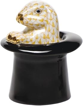 Herend Bunnies Rabbit Trick Butterscotch
