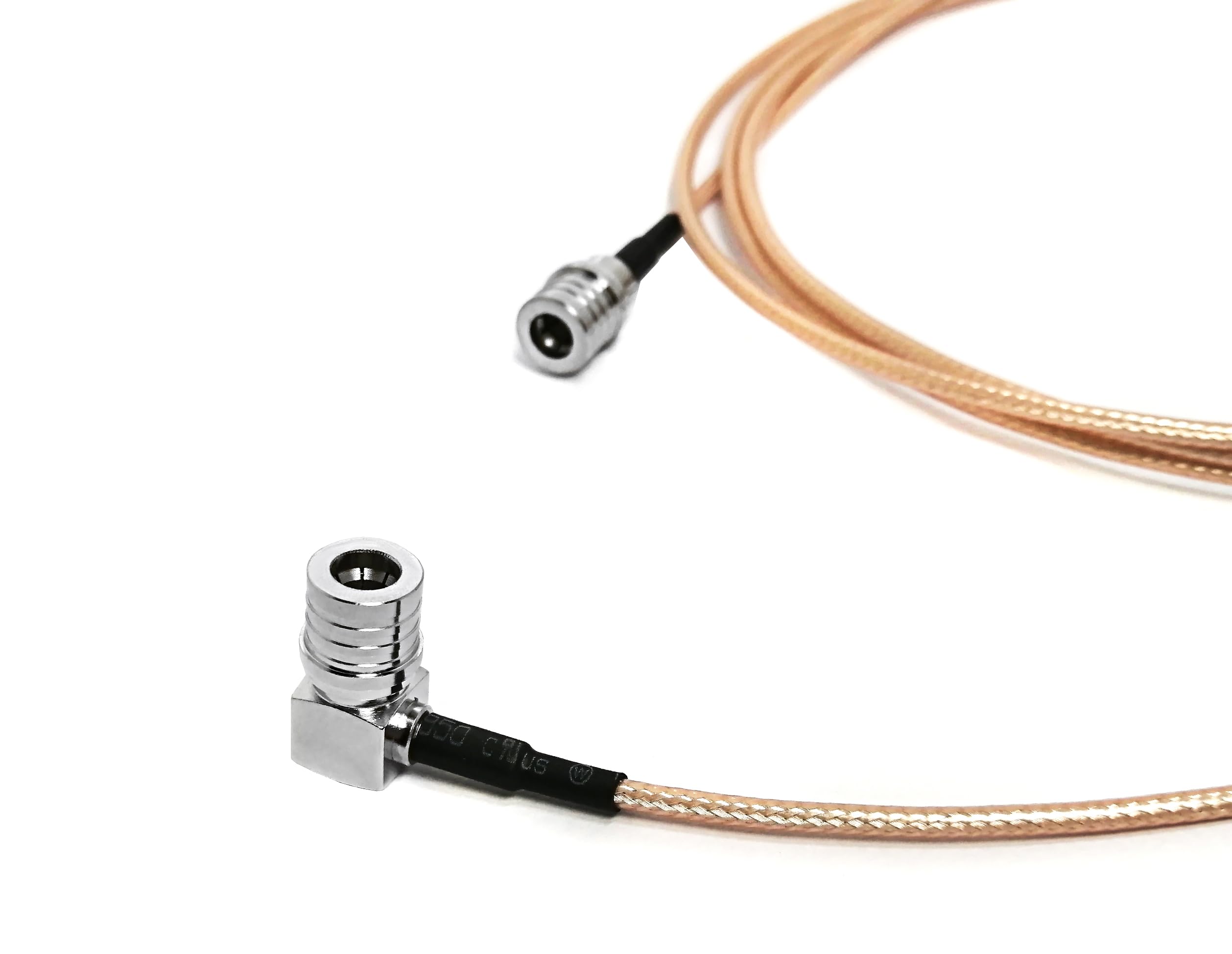 Cable coaxial RG316 de 1,8 m (macho QMA a macho QMA, conector angular) - Puente de extensión de 50 ohmios