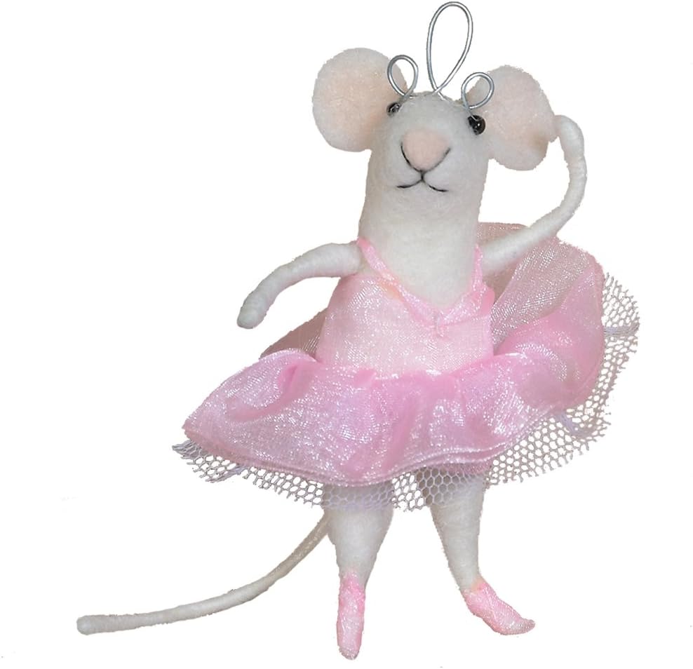 HomArtFelt Ballerina Mouse Ornament