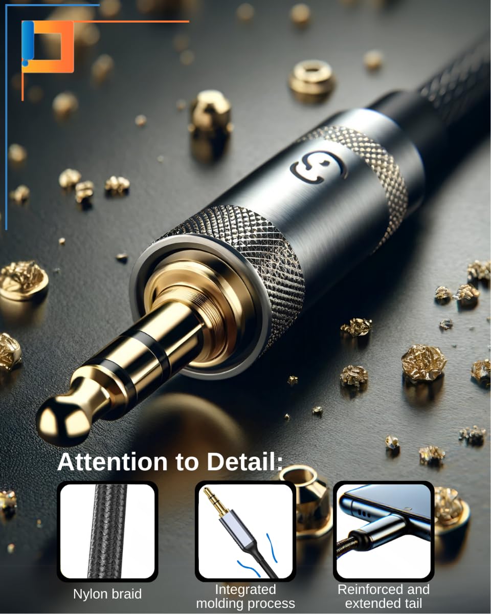 CO2 Kabel USB-C do Mini Jack 3,5 mm AUX z Przetwornikiem DAC 128 kHz HD, Najwyższa Jakość Dźwięku, Aluminium Space Grey, Adapter Kompatybilny z iPhone, MacBook, iPad Pro, Samsung (1m)