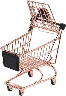 BESTYASH Shopping Cart Makeup Sponge Holder Rack Iron Drying Organizer | Mini Basket Shape, Portable Storage Piece, Ventilated Design, for Cosmetic Tools and Puff Display