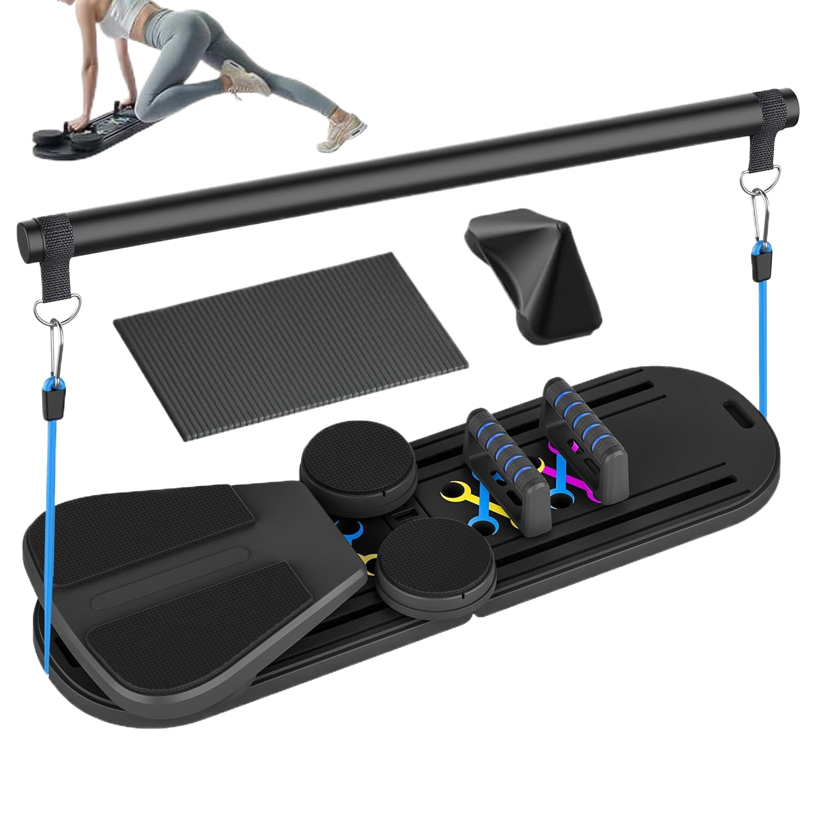 Pilatesbrett für das Training zu Hause, 5-in-1-Trainingsgerät, Bauchtrainingshilfe | für Frauen, Männer, Athleten, Anfänger, Fitness- und Yoga-Enthusiasten, für Usag