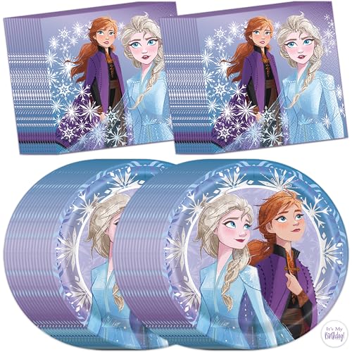 Unique Frozen Plates and Napkins for 32 Guests | Frozen Birthday Party Decorations | Officially Licensed