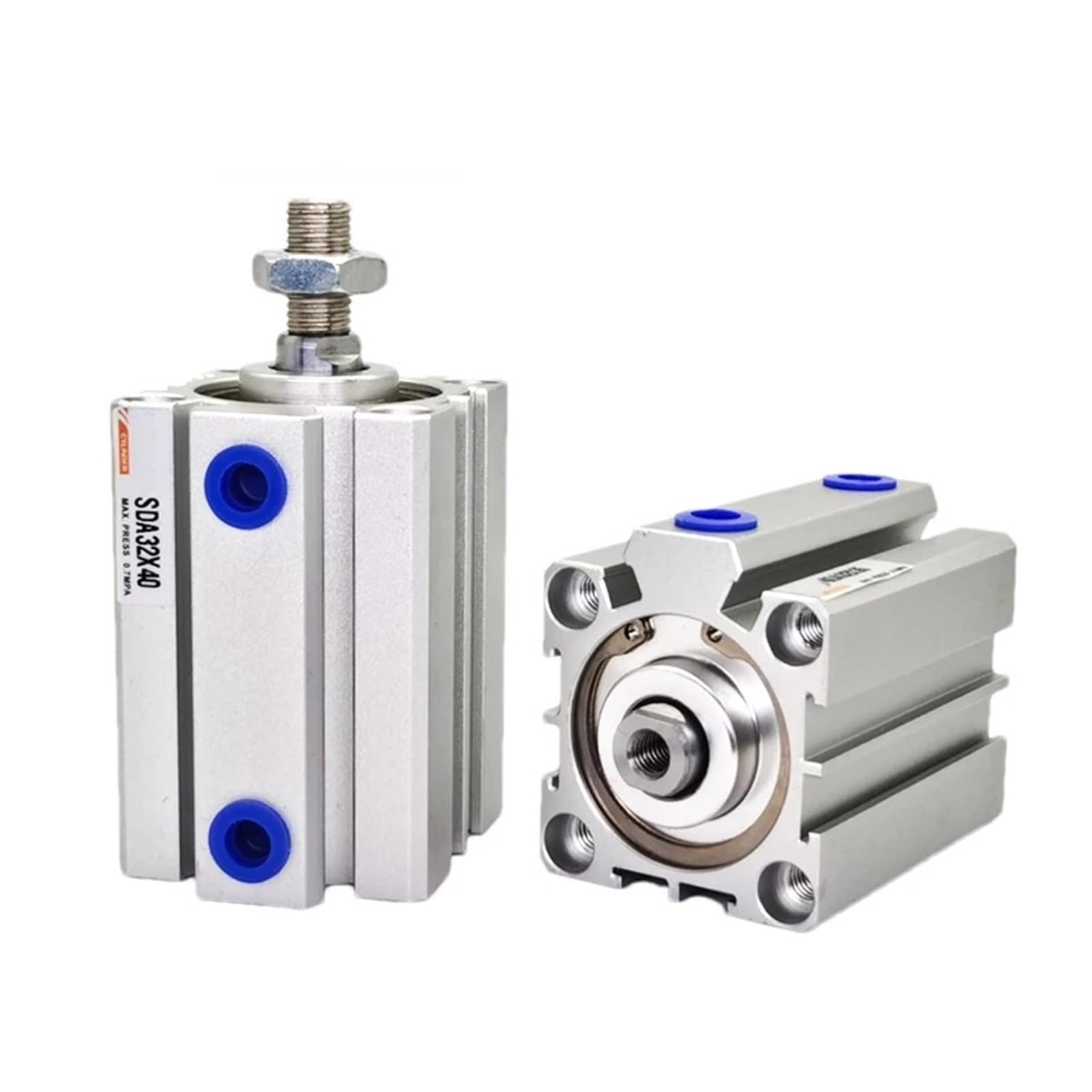 Cylindre pneumatique SDA 80mm compact double action en aluminium haute précision